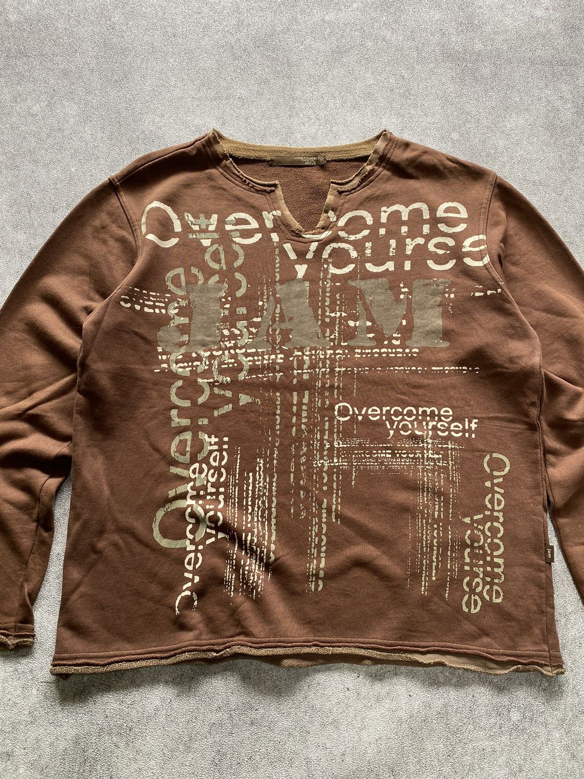 If Six Was Nine × Japanese Brand × Le Grande Bleu (L.G.B.) 2000s Jambangee Poem Distressed LS Size US M / EU 48-50 / 2 - 2 Thumbnail