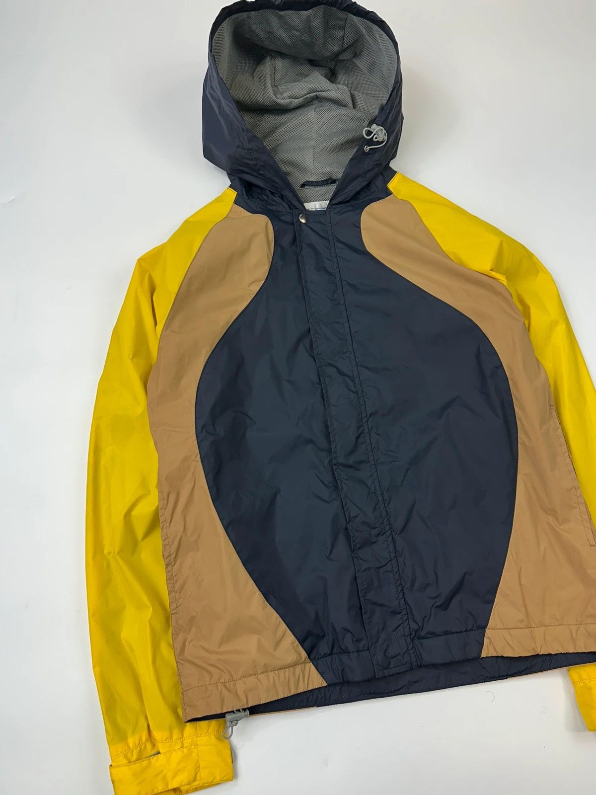 Comme des Garcons CDG Shirt SS2009 Yellow & Blue Block Nylon Hooded Jacket Size US S / EU 44-46 / 1 - 7 Thumbnail
