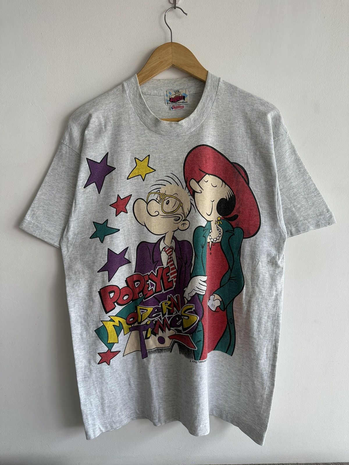 Cartoon Network × Vintage Vintage 90’s Popeye Cartoon USA single stitch Tee Size US L / EU 52-54 / 3 - 2 Thumbnail