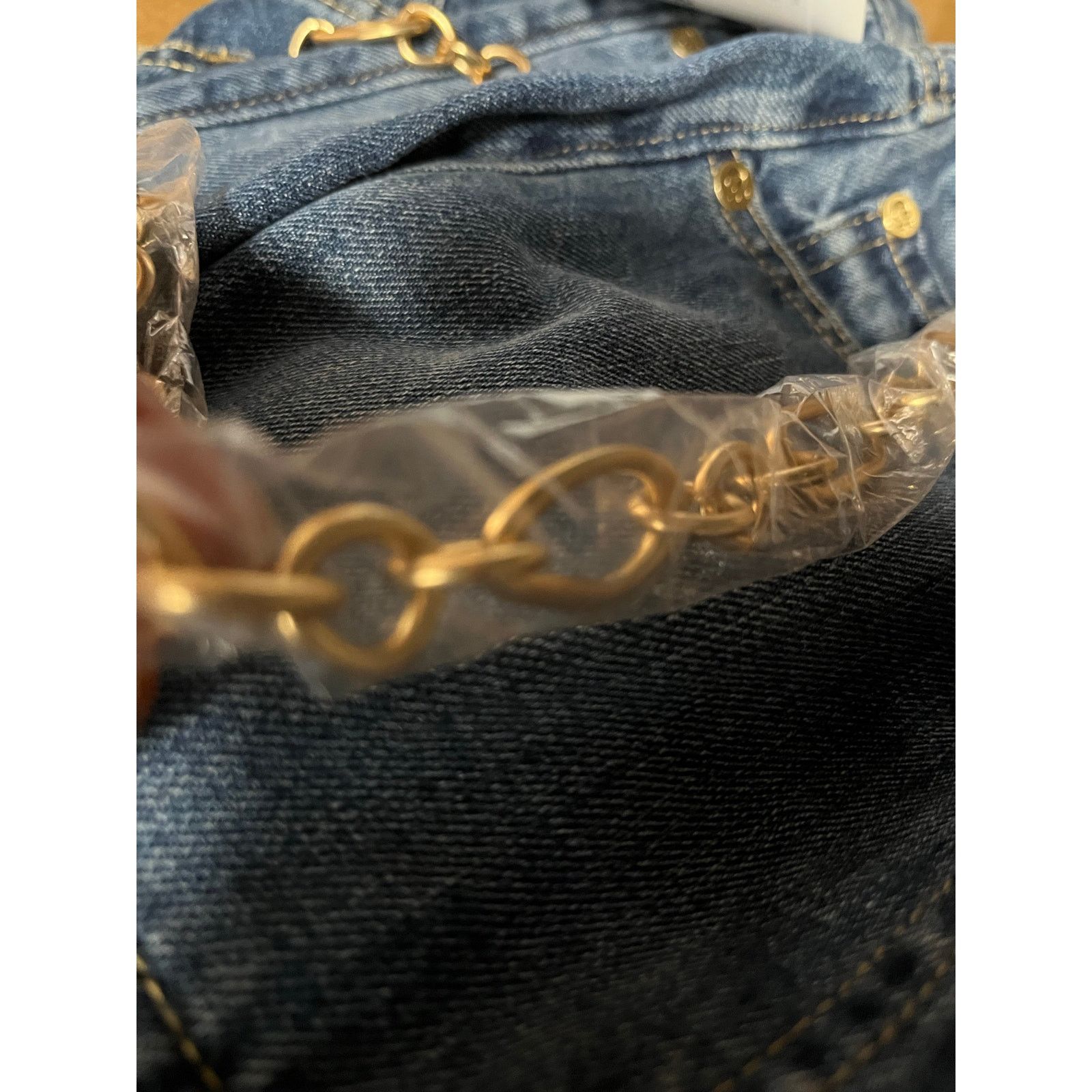 Cult Gaia Gap × Cult Gaia High Rise Stride Chain Jeans/ 24 /NWT Size 24" / US 00 / IT 34 - 11 Thumbnail