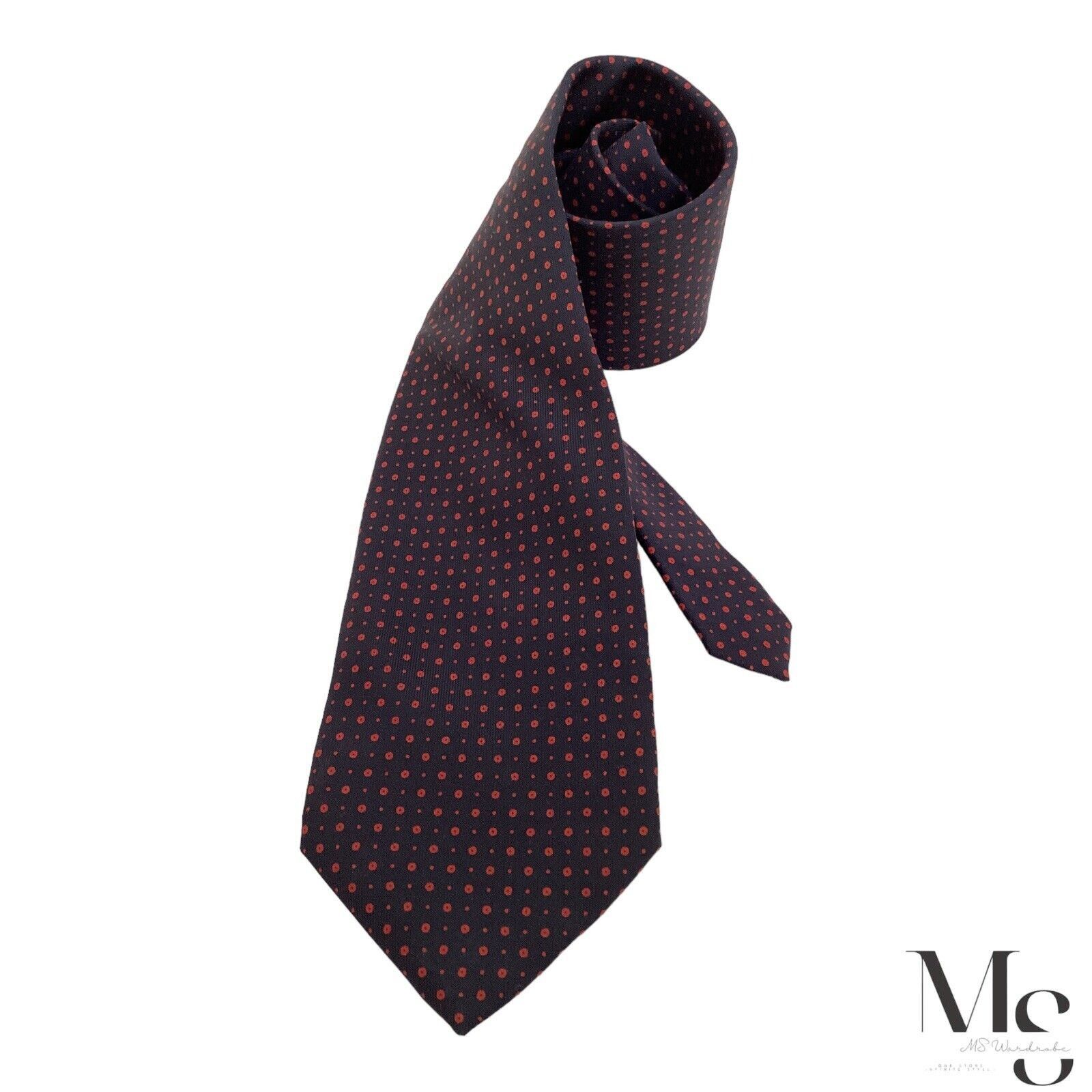 Burberry BURBERRY LONDON Navy Blue Geometric Silk Tie Made In England Size ONE SIZE - 1 Thumbnail