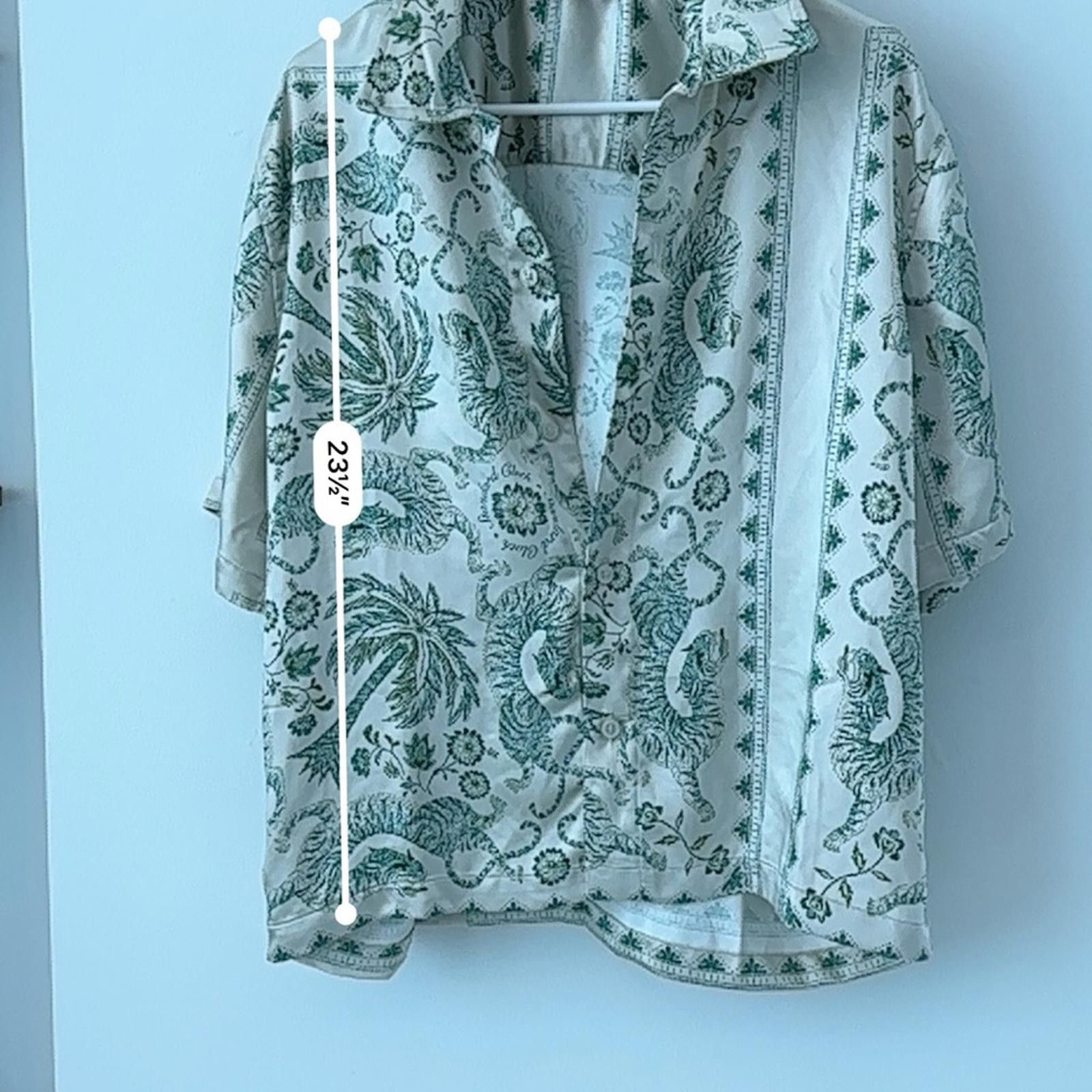 Standard Cloth Green and White Relaxed Graphic Short Sleeve Shirt Size US M / EU 48-50 / 2 - 5 Thumbnail