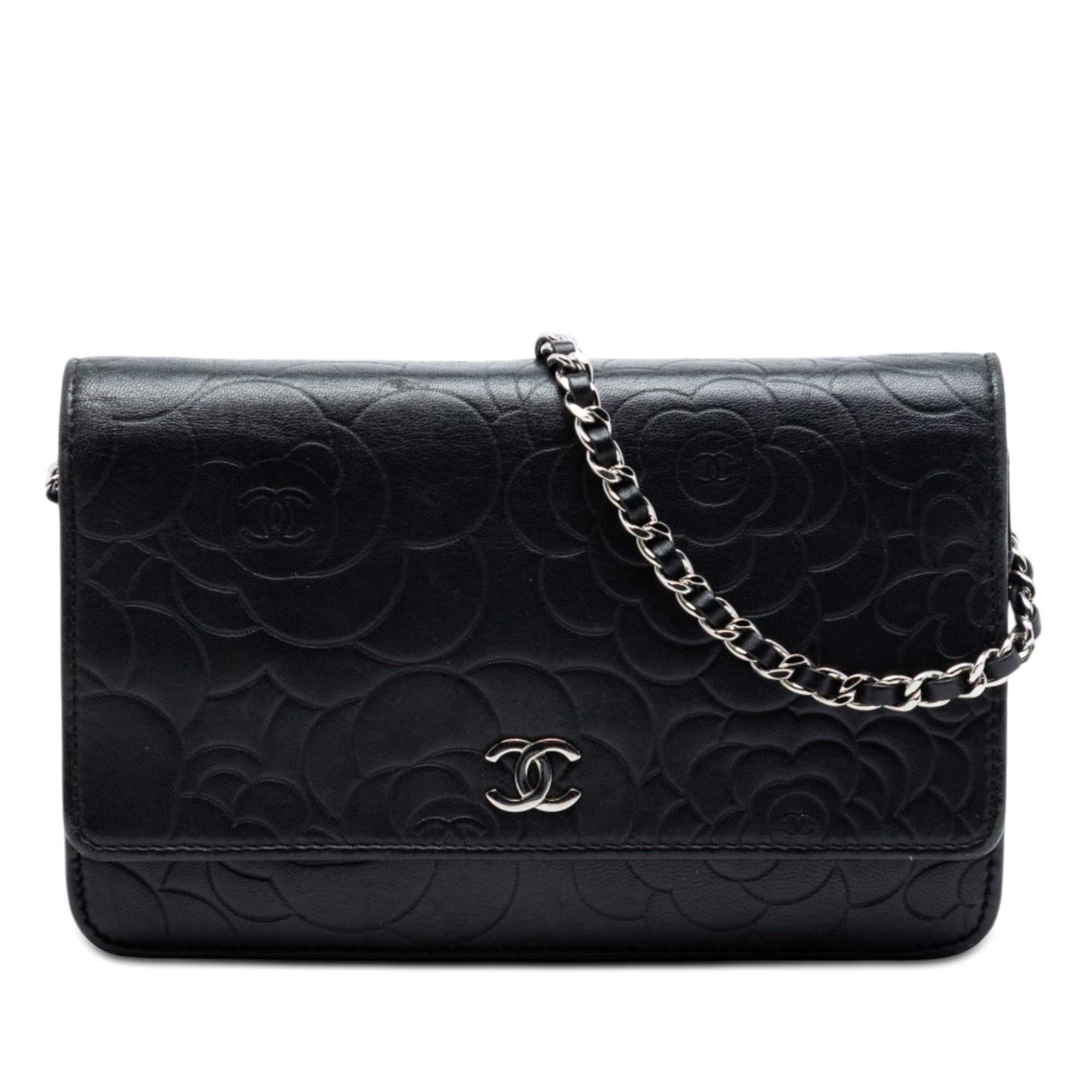 Chanel CC Embossed Lambskin Camellia Wallet On Chain Size ONE SIZE - 1 Thumbnail