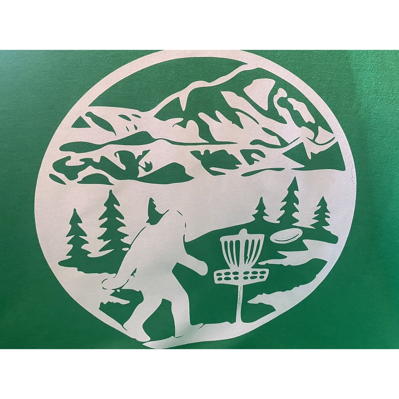 Gildan Disc Golf 3XL SASQUATCH Vinyl Logo Sweatshirt Green Size US XXL / EU 58 / 5 - 3 Thumbnail