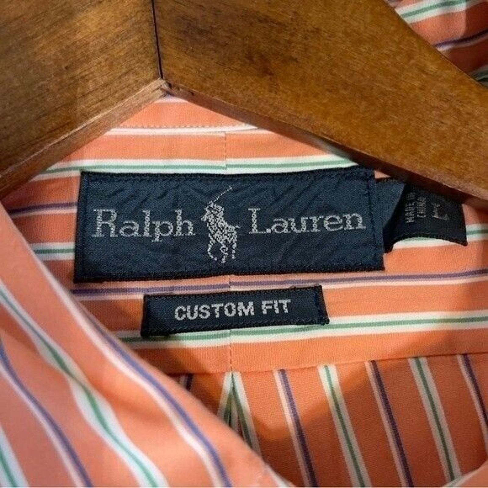Ralph Lauren Ralph Lauren Mens Custom Fit Button Down Orange Large Size US L / EU 52-54 / 3 - 5 Thumbnail