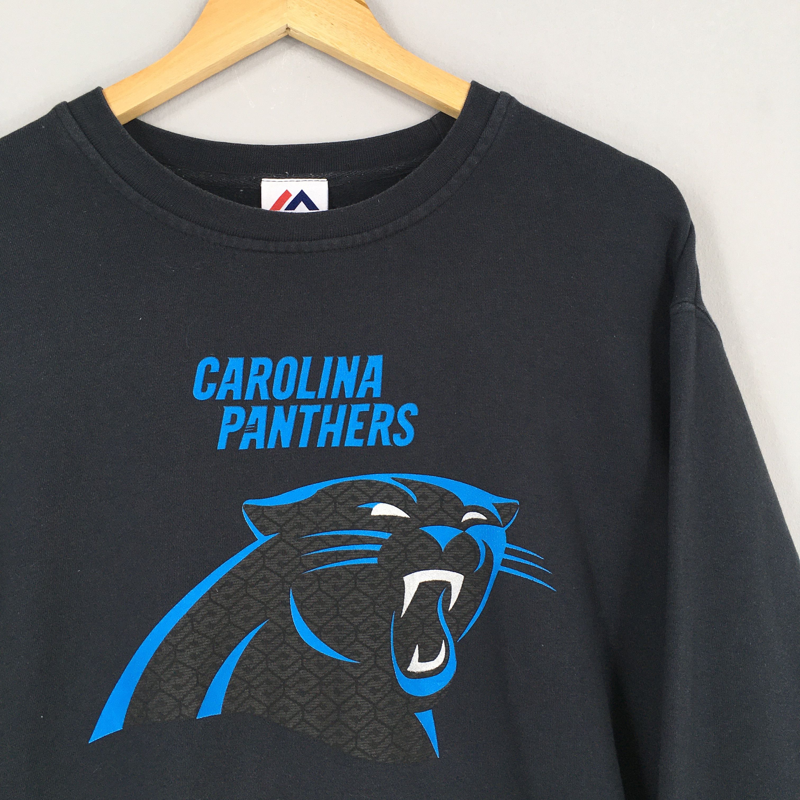 Majestic Vintage Carolina Panthers NFL Football Sweatshirt XL Size US XL / EU 56 / 4 - 2 Thumbnail