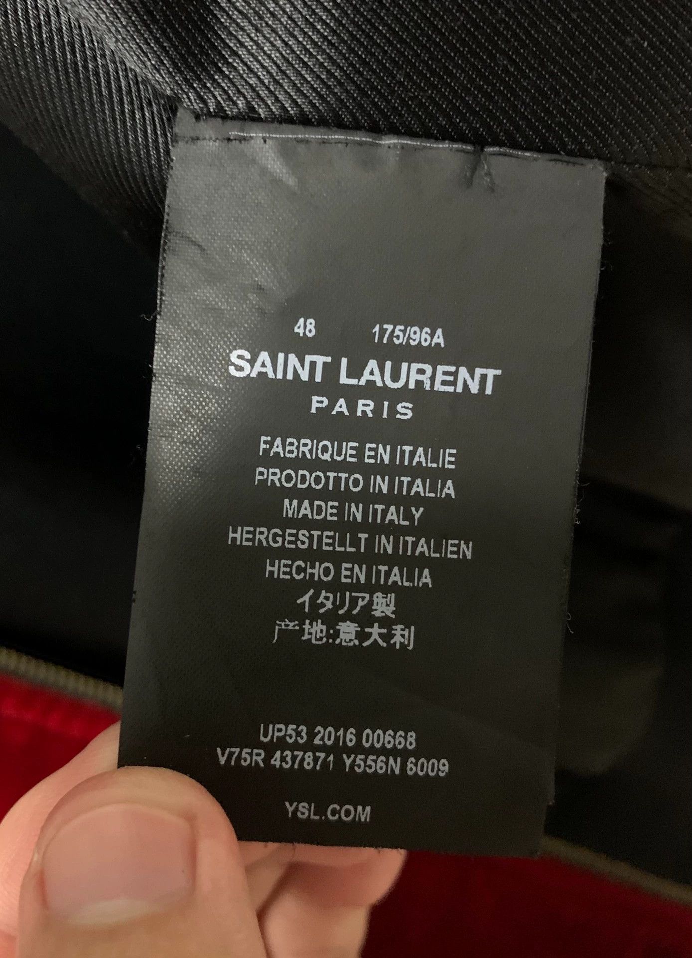 Saint Laurent Paris Saint Laurent SLP 16FW Runway Red Velvet Court Jkt Size US M / EU 48-50 / 2 - 4 Thumbnail