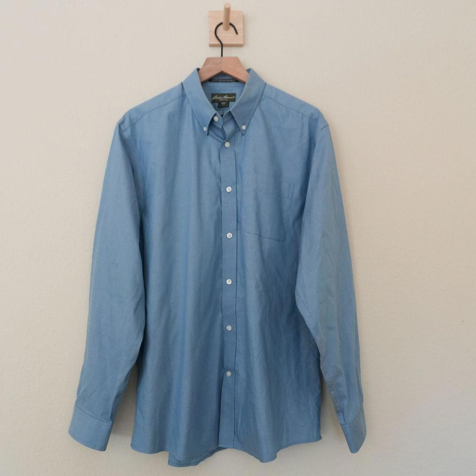 Eddie Bauer Eddie Bauer Shirt Men's L Blue Wrinkle Resistant Relaxed Fit Size US L / EU 52-54 / 3 - 1 Thumbnail