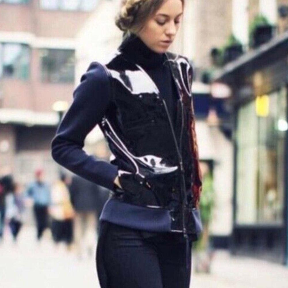 H&M × Marni Marni x H&M Patent Leather Bomber Jacket Size Small NWT Size M / US 6-8 / IT 42-44 - 2 Thumbnail