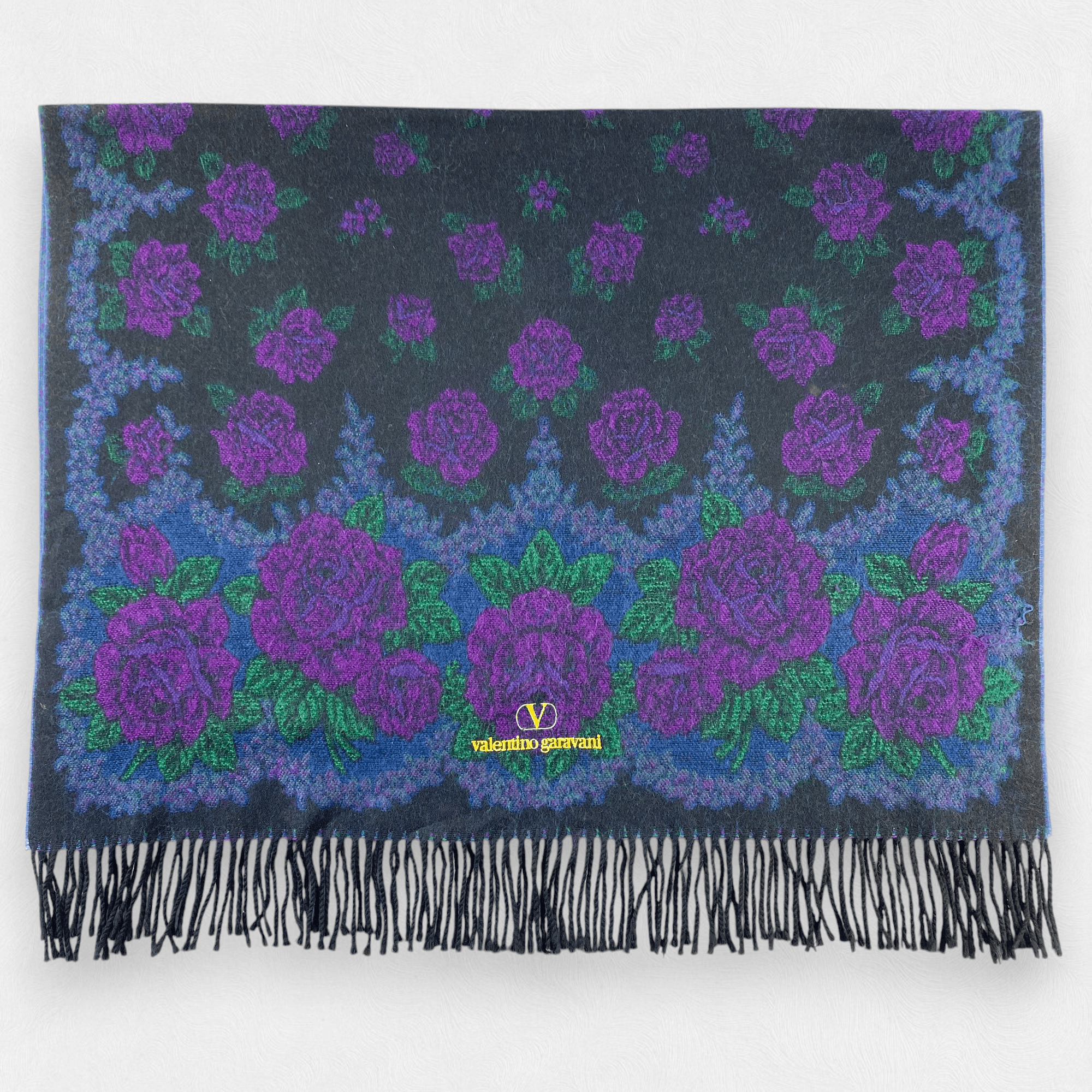 Valentino × Vintage Valentino Garavani Flora Scarf Neck Wrap Big Size Muffler Size ONE SIZE - 1 Thumbnail