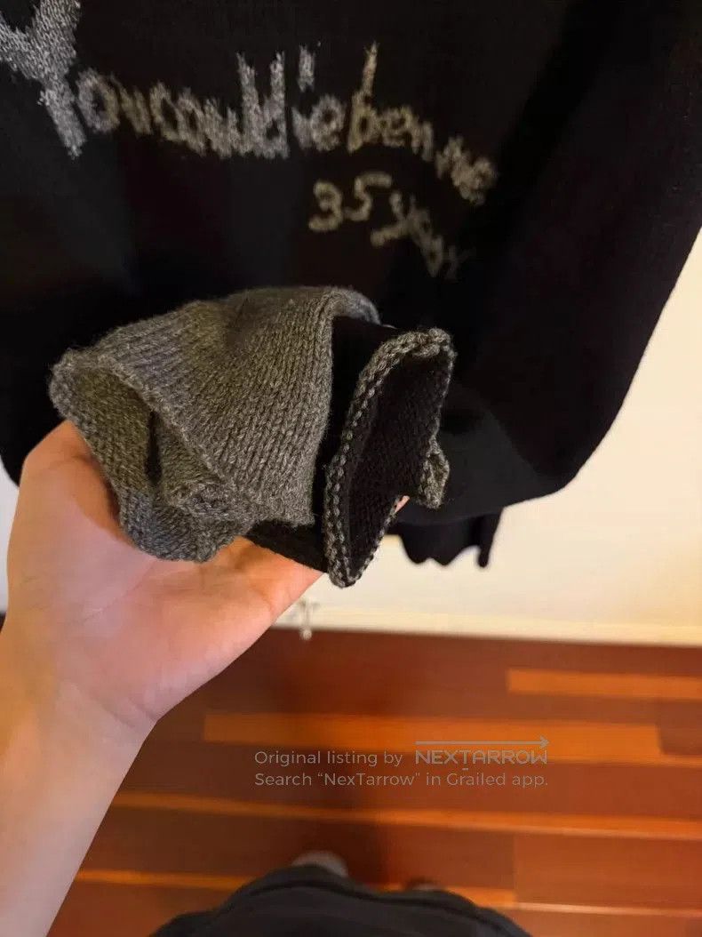 Yohji Yamamoto Yohji Yamamoto BlackScandal Paint Slogan Sweater Size US L / EU 52-54 / 3 - 4 Thumbnail