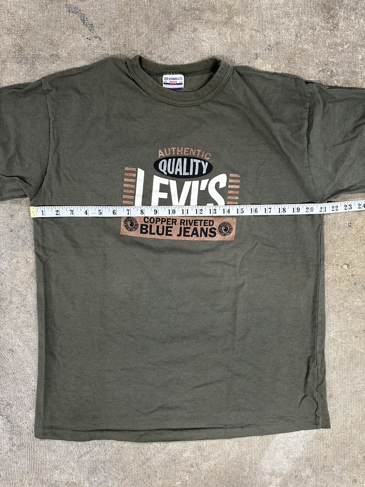 Levi's Vintage 90s Levi’s Riveted Blue Jeans T-Shirt L/XL Size US L / EU 52-54 / 3 - 7 Thumbnail