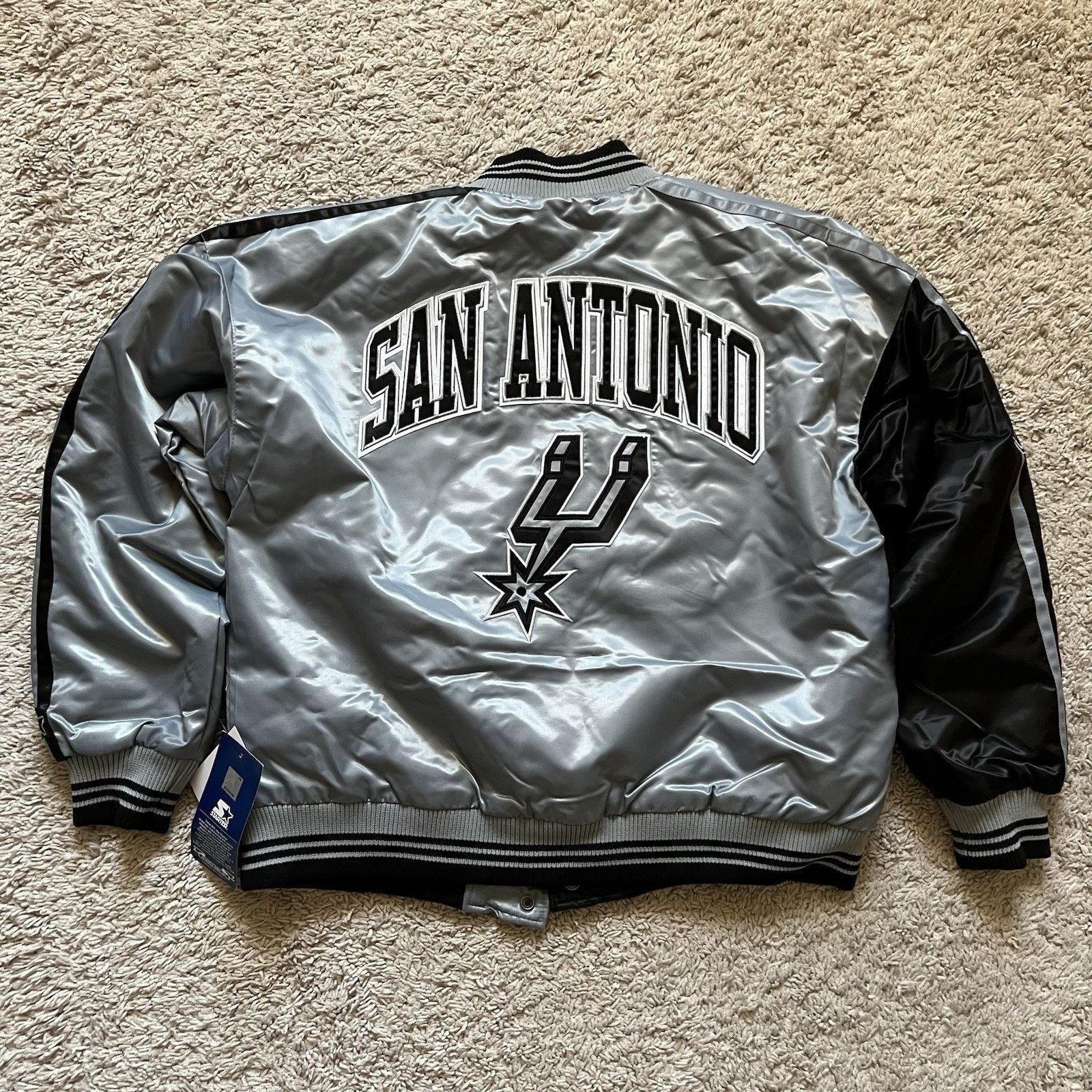 Starter Starter San Antonio Spurs Medium Full Snap Quilted Jacket Size US M / EU 48-50 / 2 - 4 Thumbnail
