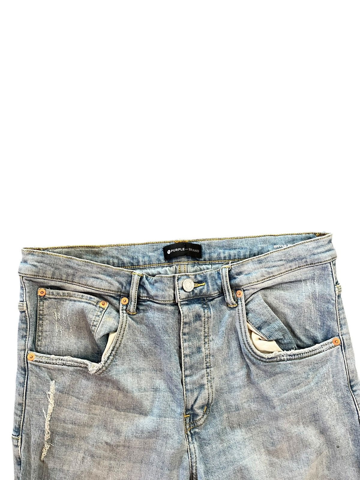 Purple Brand Purple Brand P002 Repair Drop-Fit Skinny Jeans Size US 36 / EU 52 - 3 Thumbnail