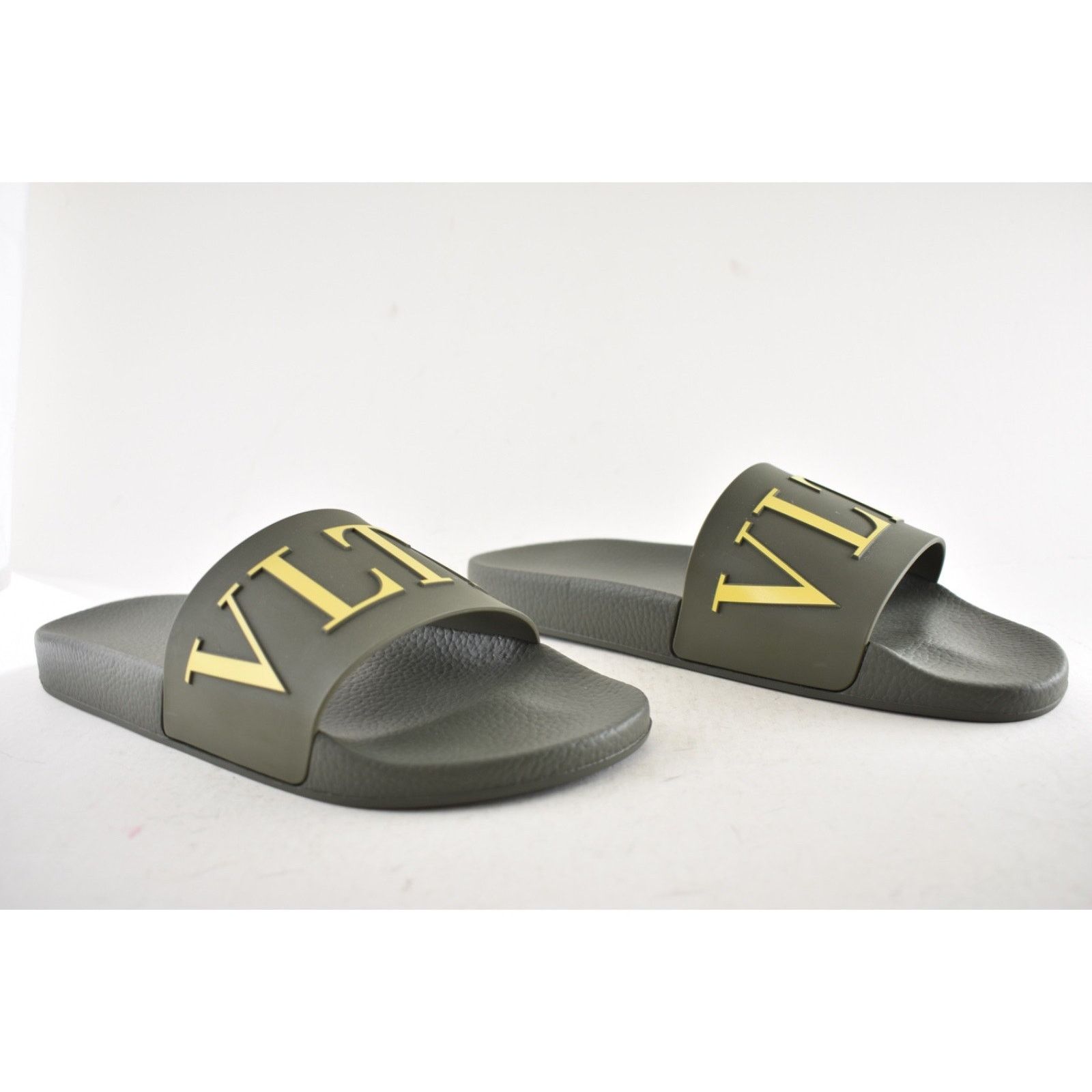 Valentino Valentino Garavani VLTN Green Yellow Rubber Pool Slide 44 11 Size US 11 / EU 44 - 3 Thumbnail