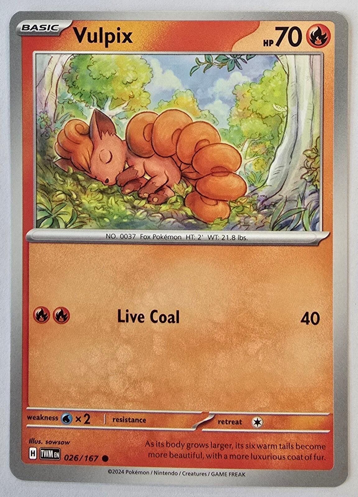 Pokemon Vulpix Pokémon from Twilight Masquerade Size ONE SIZE - 1 Thumbnail