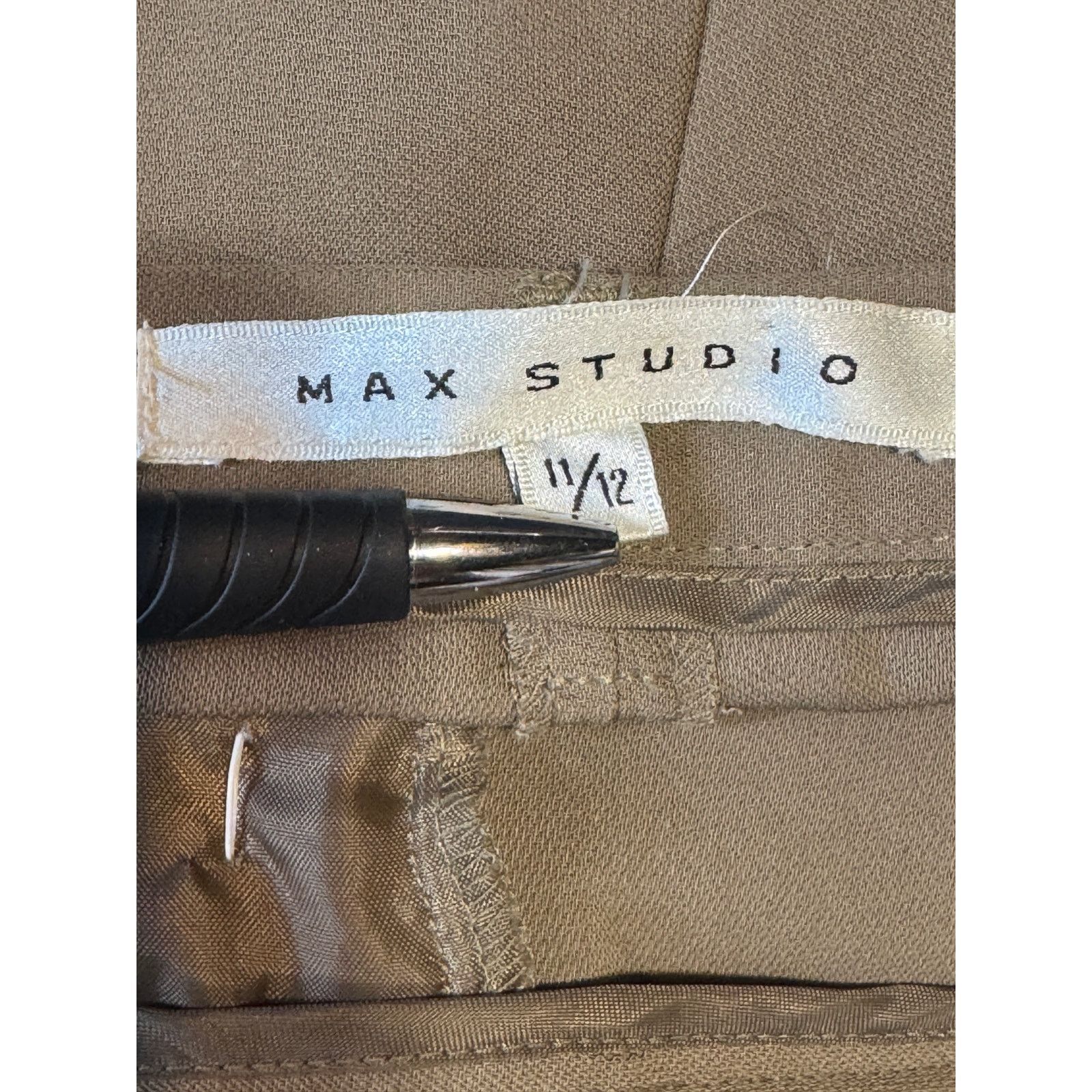 Other Max Studio Trousers Pleated Brown Dress Pants Size 11/12 Size 31" - 6 Thumbnail