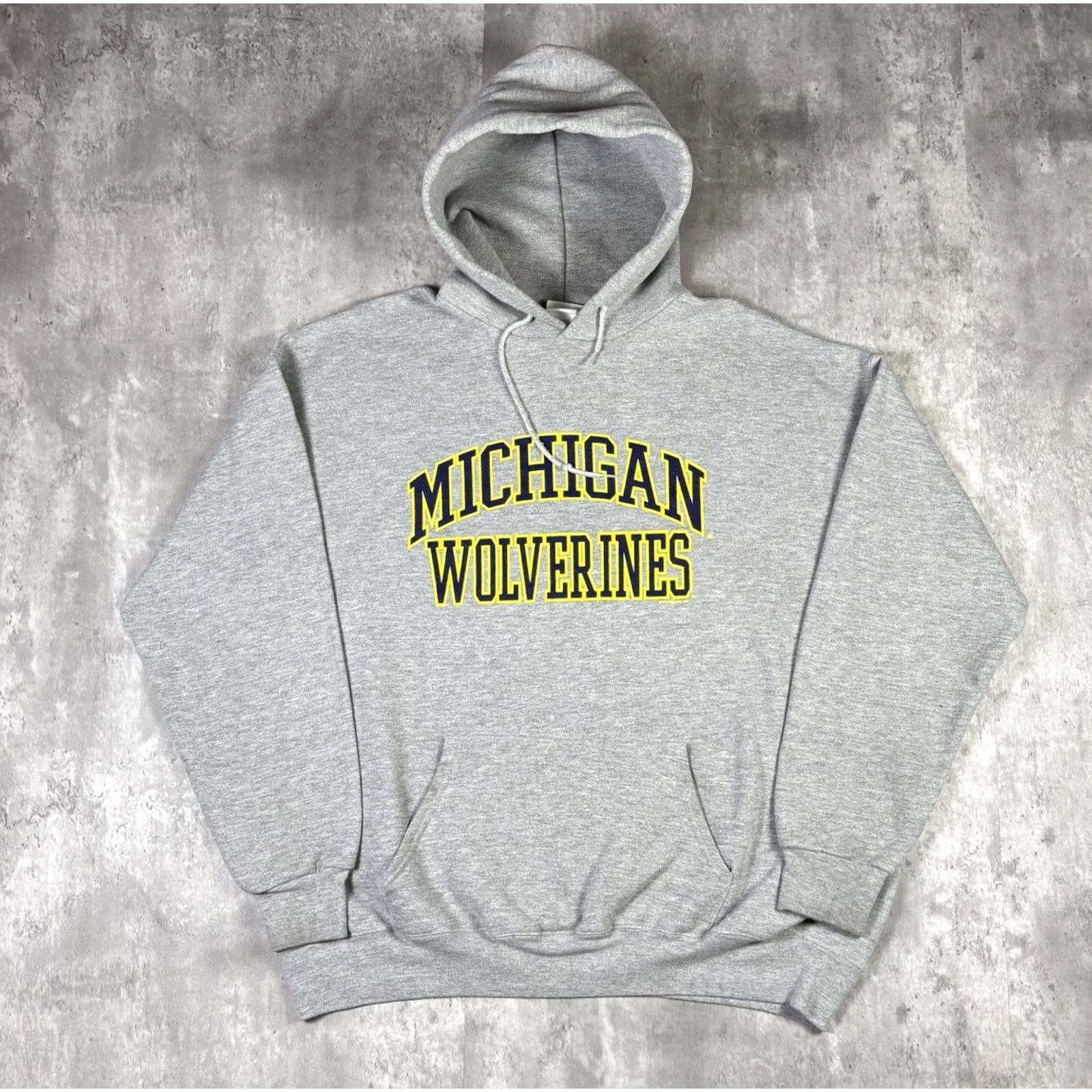 Lee VINTAGE Lee Hoodie Michigan Wolverines Gray XL 90s Mens Pullover Hooded Logo Knit Cotton Sweatshirt Size US XL / EU 56 / 4 - 2 Thumbnail