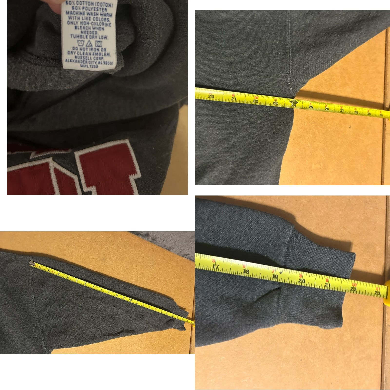 Russell Athletic VTG Southern Utah University Pullover Hoodie Men XL Dark Gray Russell Embroider Size US XL / EU 56 / 4 - 9 Thumbnail