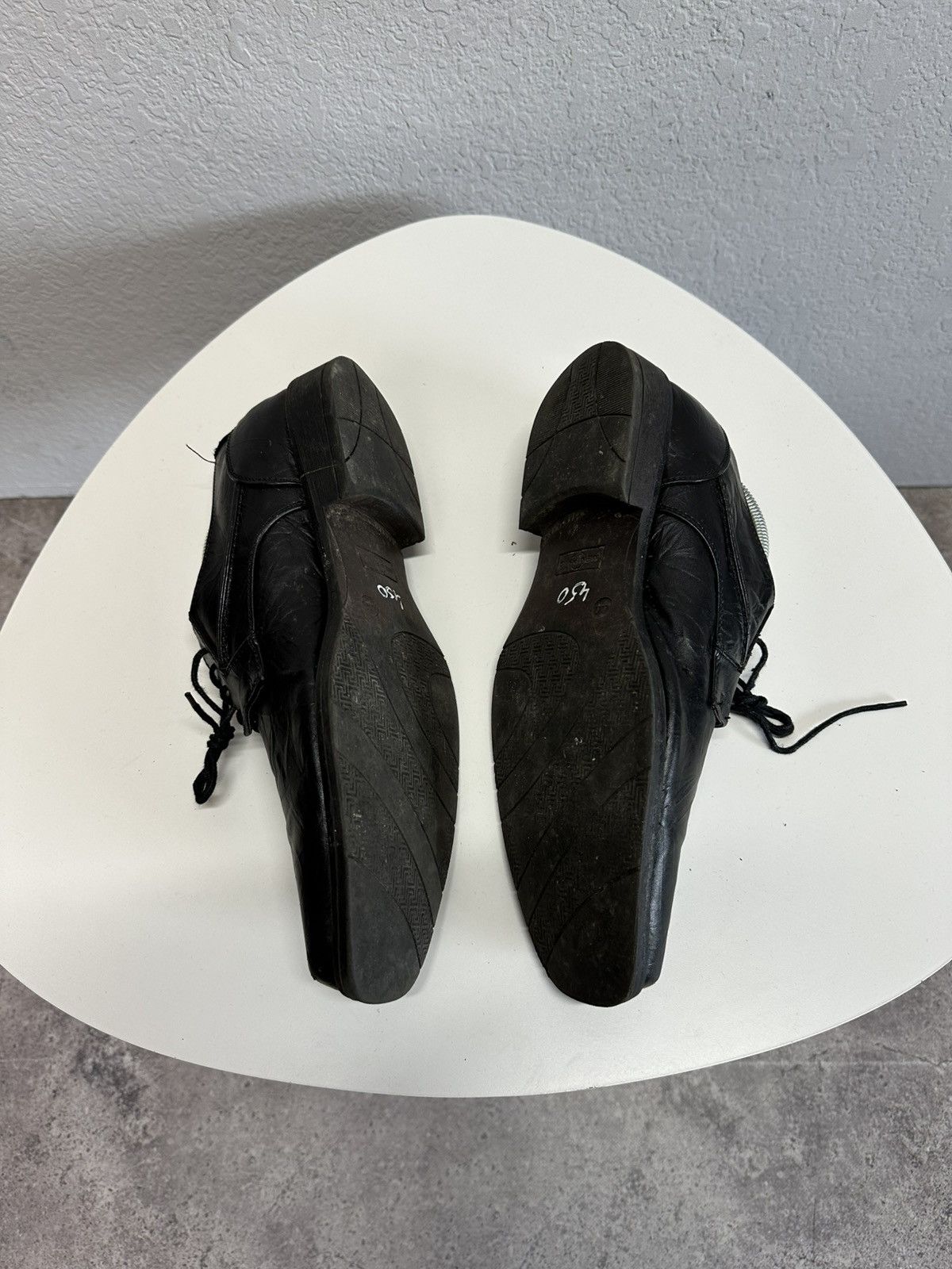 Japanese Brand VTG Black Leather Lace Up Boots Carol Christian Poell Style Size US 11 / EU 44 - 7 Thumbnail