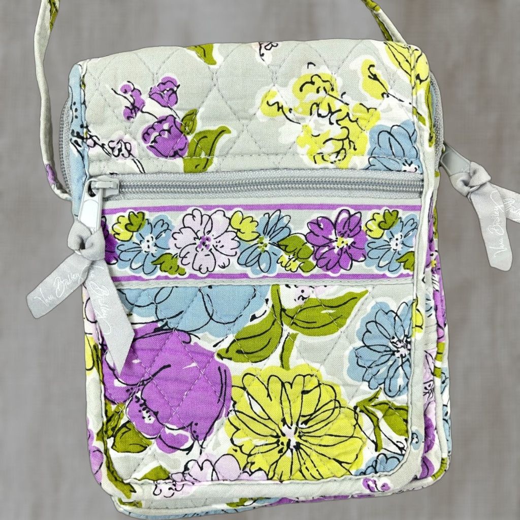 Vera Bradley Vera Bradley Hipster Mini Crossbody Purse Watercolor Gray Purple VTG Y2K 6"x7" Womens Size ONE SIZE - 1 Thumbnail