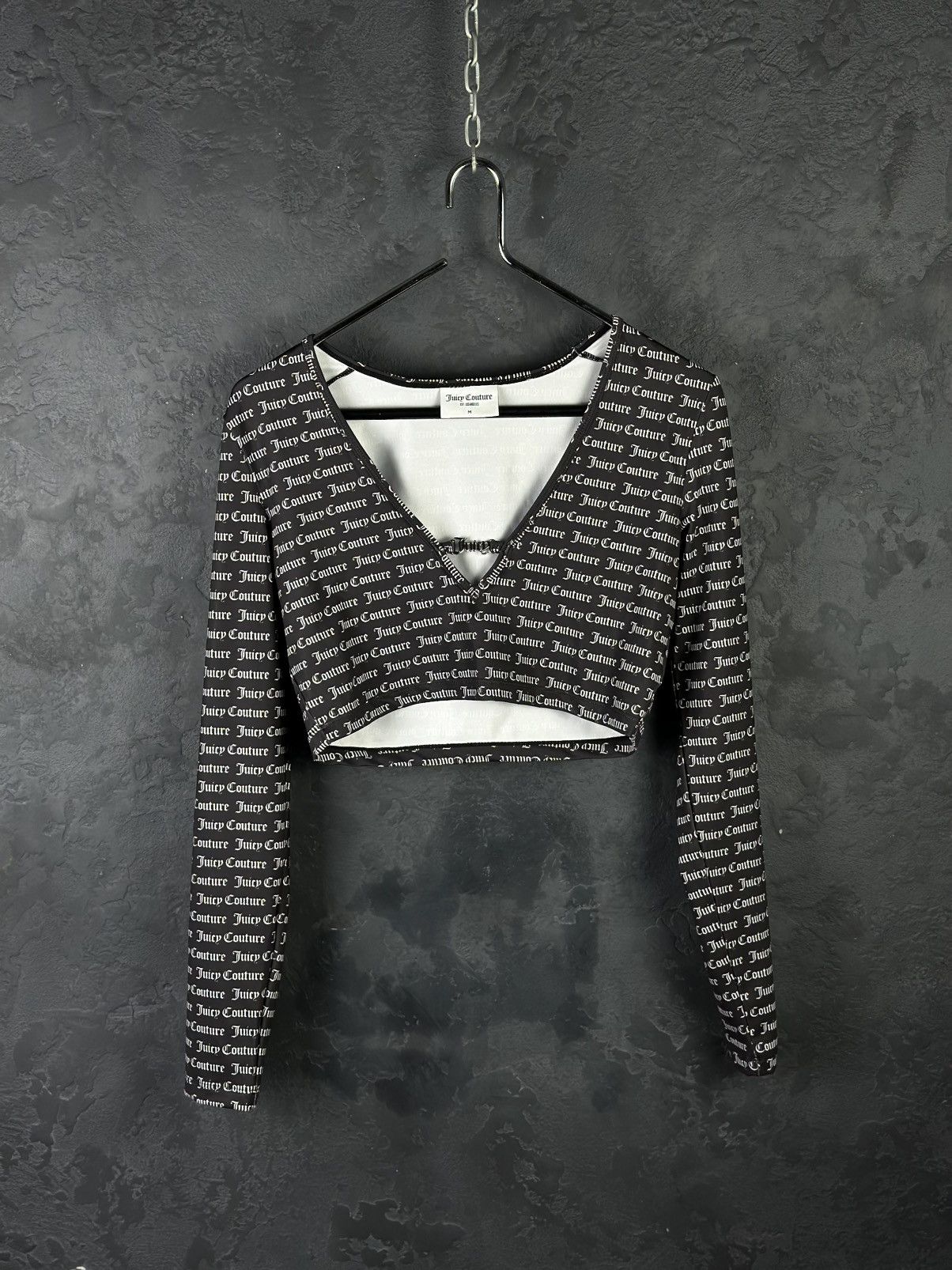 Designer × Juicy Couture Juicy Couture Crop Top With Long Long Sleeves Size M Size M / US 6-8 / IT 42-44 - 1 Thumbnail