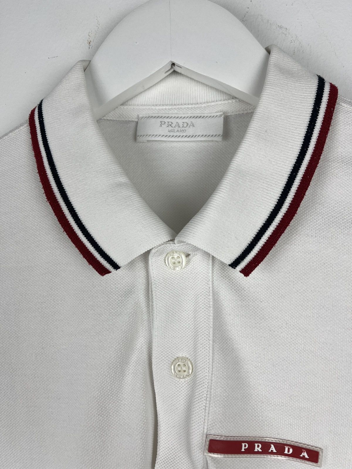 Prada Prada Red Tab Polo Shirt 2018 Size US M / EU 48-50 / 2 - 8 Thumbnail