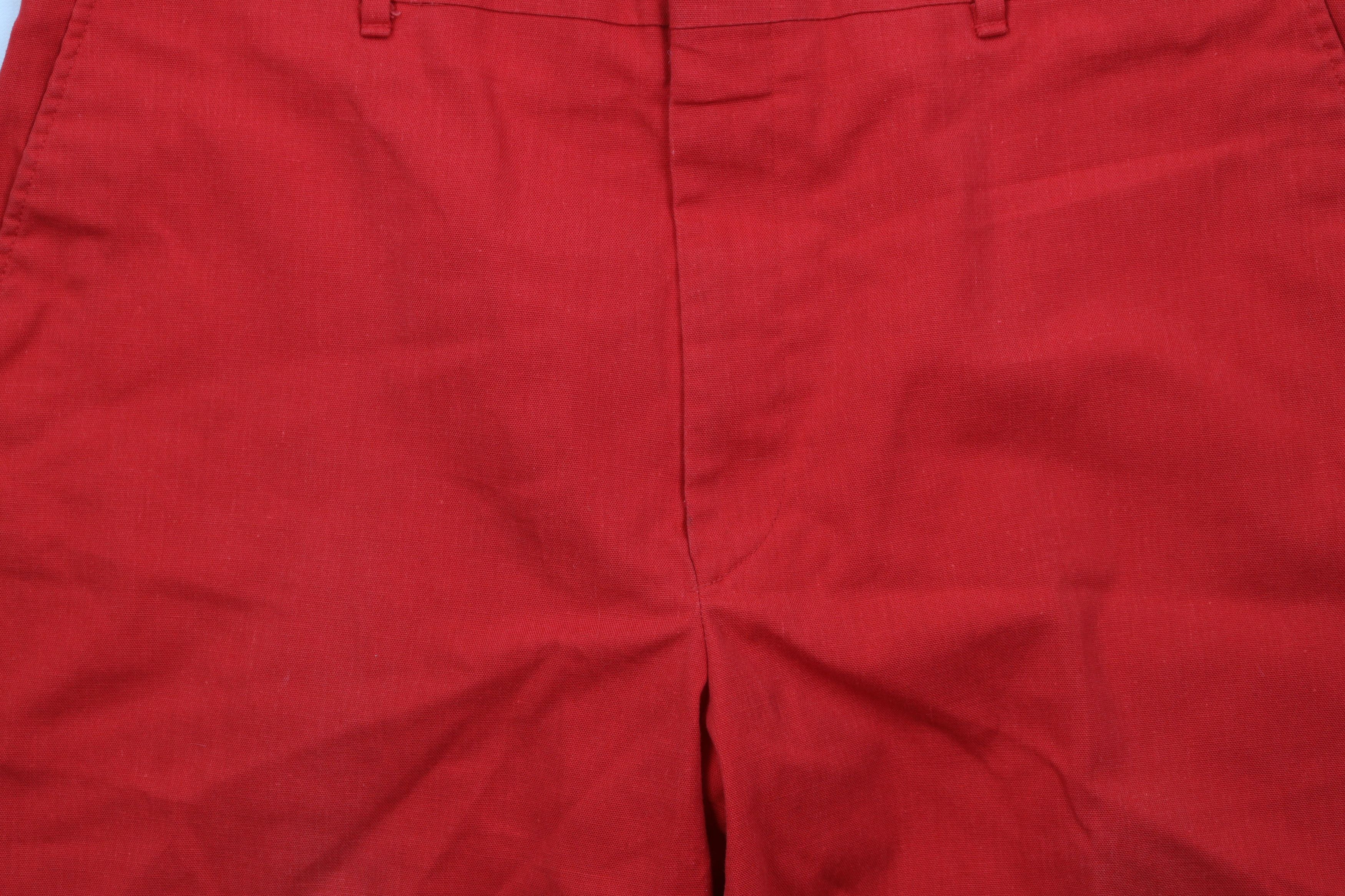 Vintage Vintage 70s Streetwear Blank Above Knee Chino Shorts Red USA Size US 36 / EU 52 - 3 Thumbnail