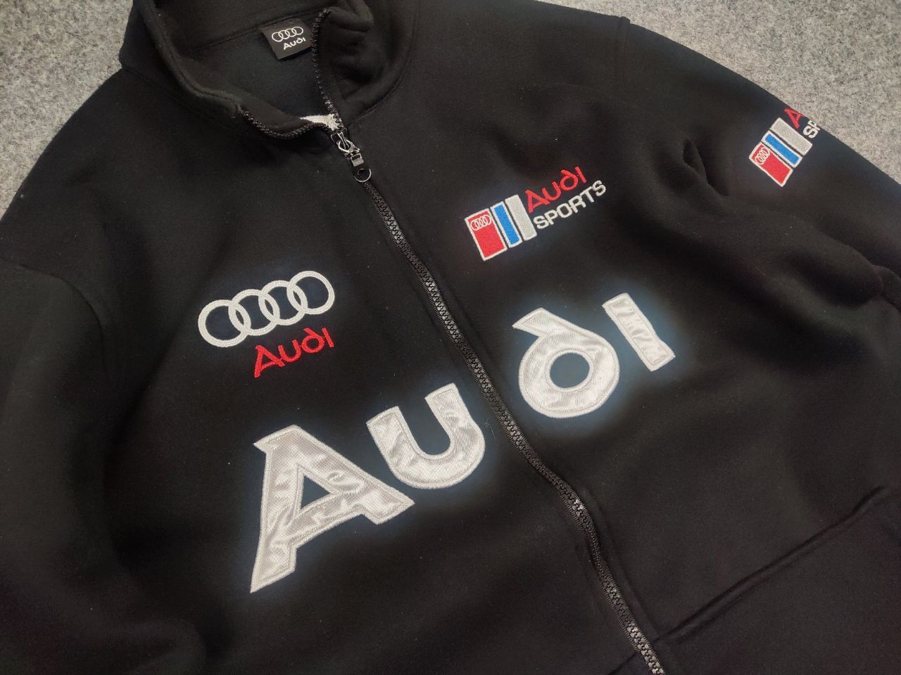 Audi Vintage Audi F1 Sports Logo Racing Full Zip Sweatshirt Y2K Size US L / EU 52-54 / 3 - 8 Thumbnail