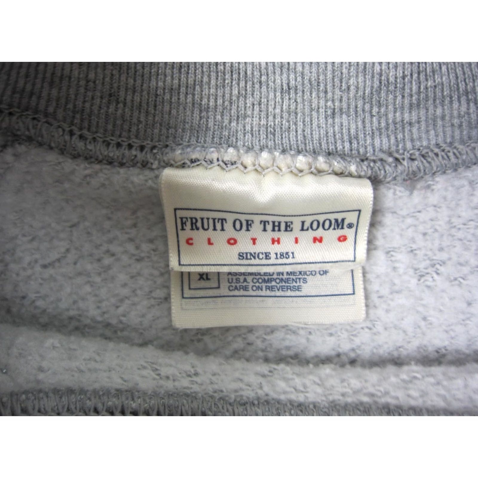 Fruit Of The Loom VINTAGE Fruit of the Loom Sweatshirt Adult XL Gray Mens 90s Size US XL / EU 56 / 4 - 6 Thumbnail