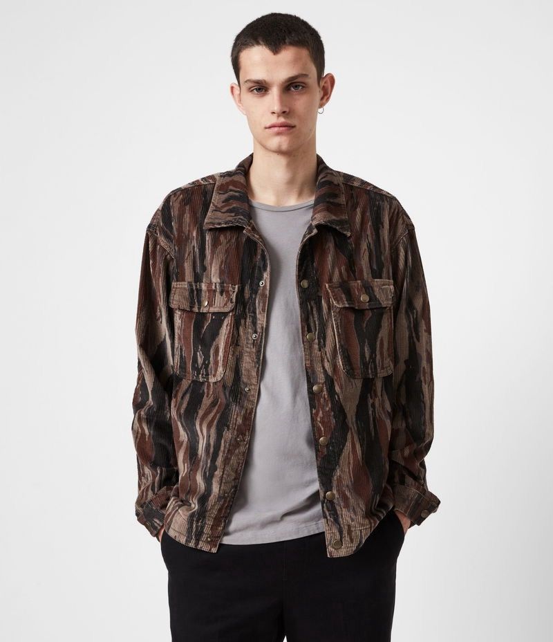 Allsaints AllSaints Castleford Corduroy Shirt Overshirt Brown Pattern Size US S / EU 44-46 / 1 - 18 Thumbnail