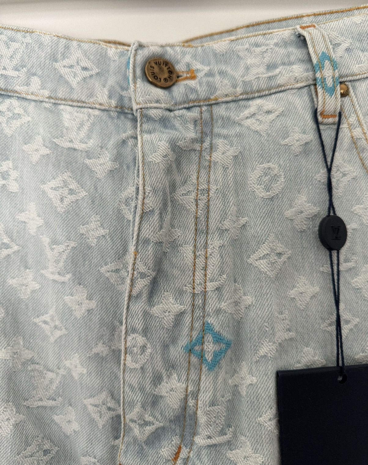 Louis Vuitton × Tyler The Creator Louis Vuitton Tyler The Creator Monogram Denim Pants Size US 34 / EU 50 - 3 Thumbnail
