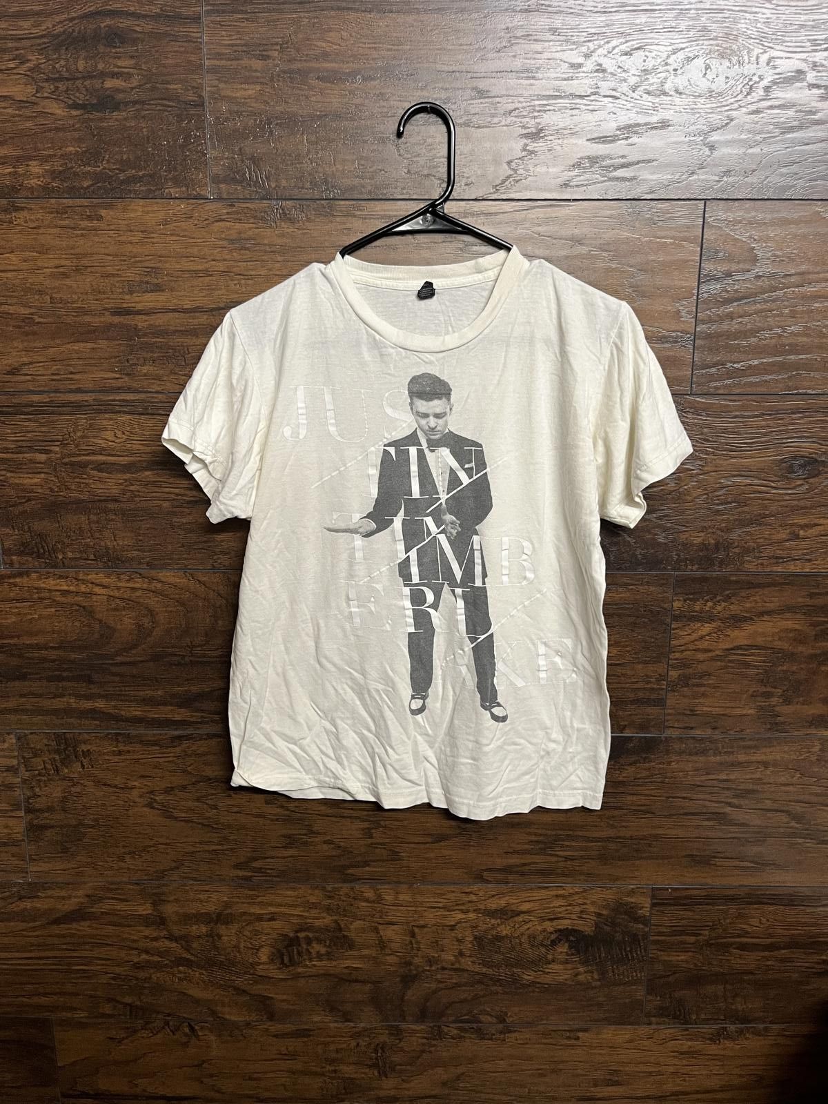 Designer Justin Timberlake World tour T-shirt - Suit / Cream 2014 - M Size M / US 6-8 / IT 42-44 - 1 Thumbnail