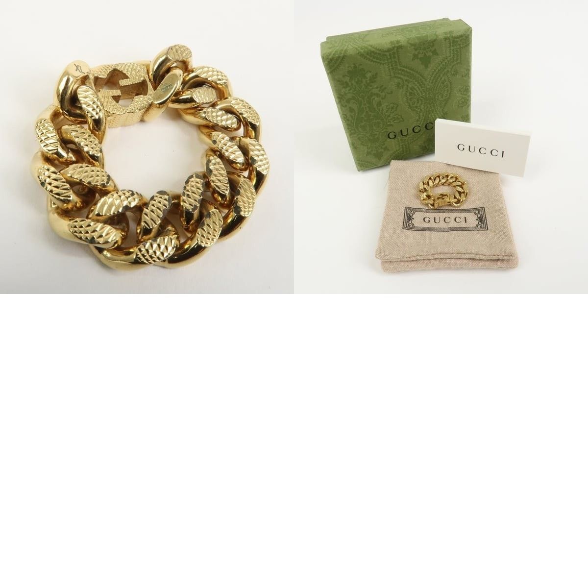 Gucci Gucci Interlocking G Chain Ring Gold Plated Size ONE SIZE - 4 Thumbnail