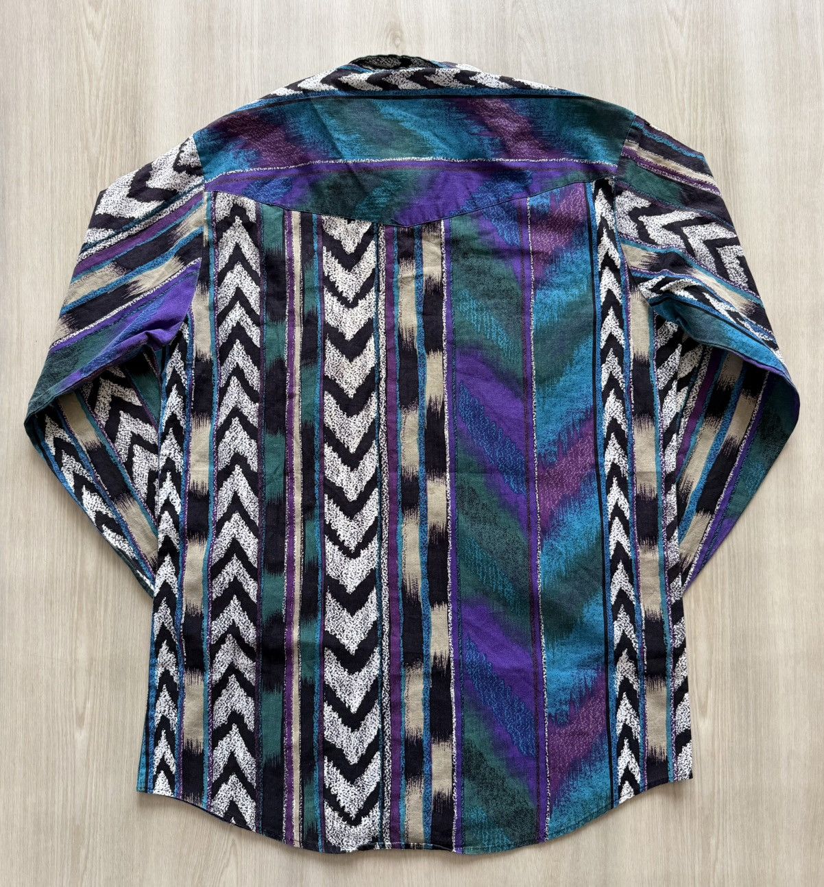 Vintage Vintage 90s Karman Western Striped Shirt Sz M Southwestern Size US M / EU 48-50 / 2 - 9 Thumbnail