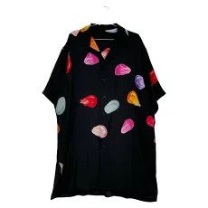 Yohji Yamamoto Yohji Yamamoto Pour Homme SILK SATIN TEARS PRINT BLOUSE Size US M / EU 48-50 / 2 - 1 Thumbnail