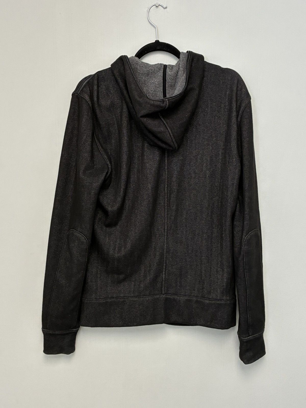 John Varvatos Zip-Up leather trim Hoodie medium. Size US M / EU 48-50 / 2 - 6 Thumbnail