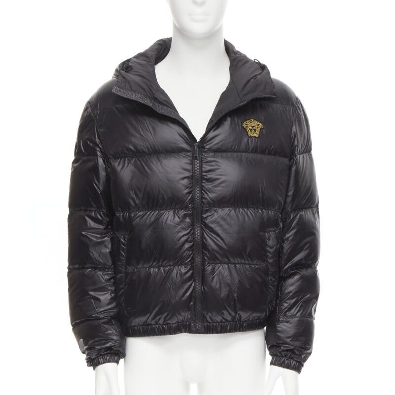 VERSACE DOWN JACKET LOGO / BLACK 52