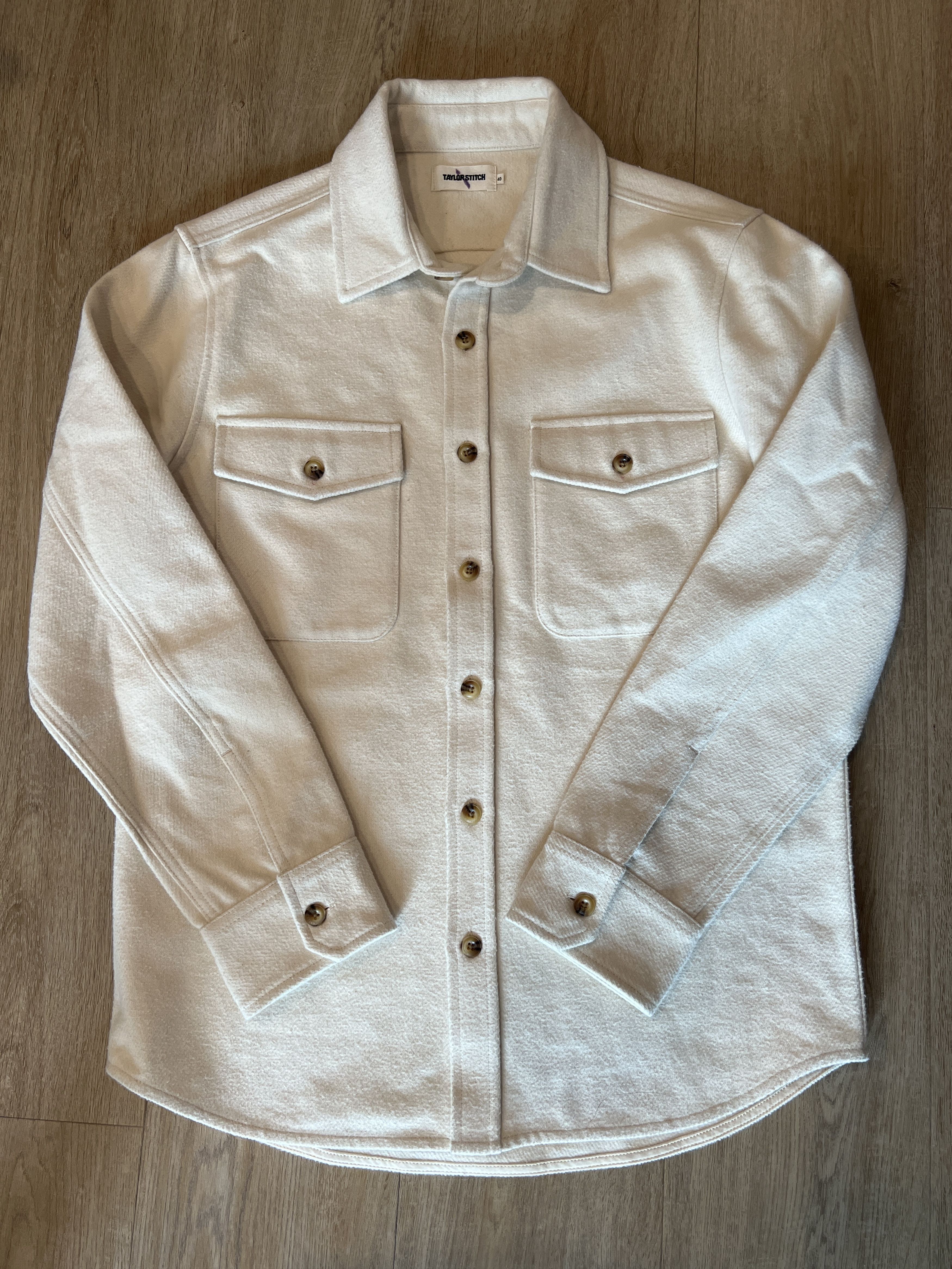 Taylor Stitch Maritime Shirt Jacket in Vintage White Moleskin Twill Size US M / EU 48-50 / 2 - 1 Thumbnail
