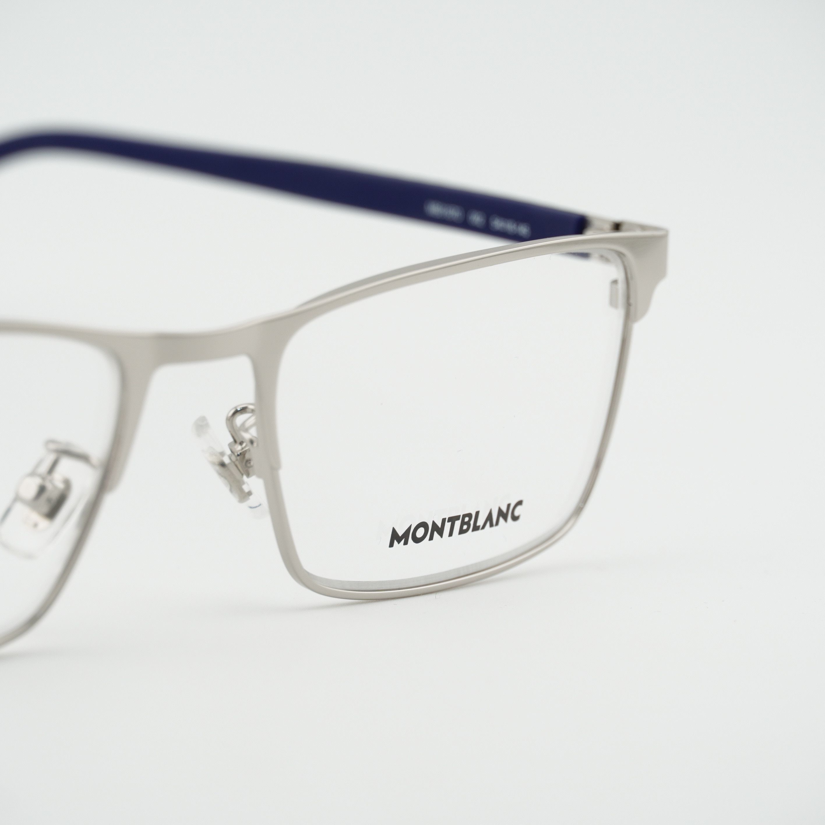 Montblanc Montblanc MB0187O 002 Eyeglasses Silver 54mm Rectangle Frame Size ONE SIZE - 2 Thumbnail