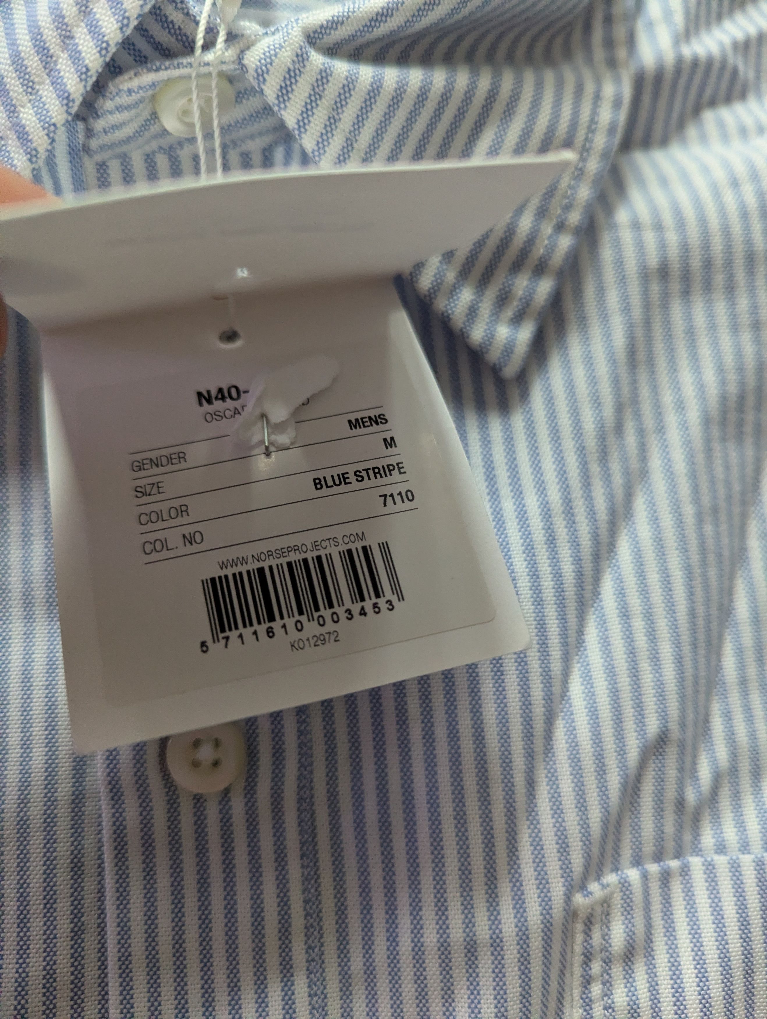 Norse Projects Norse Projects Mads Poplin Stripe SS short shirt Size US M / EU 48-50 / 2 - 3 Thumbnail