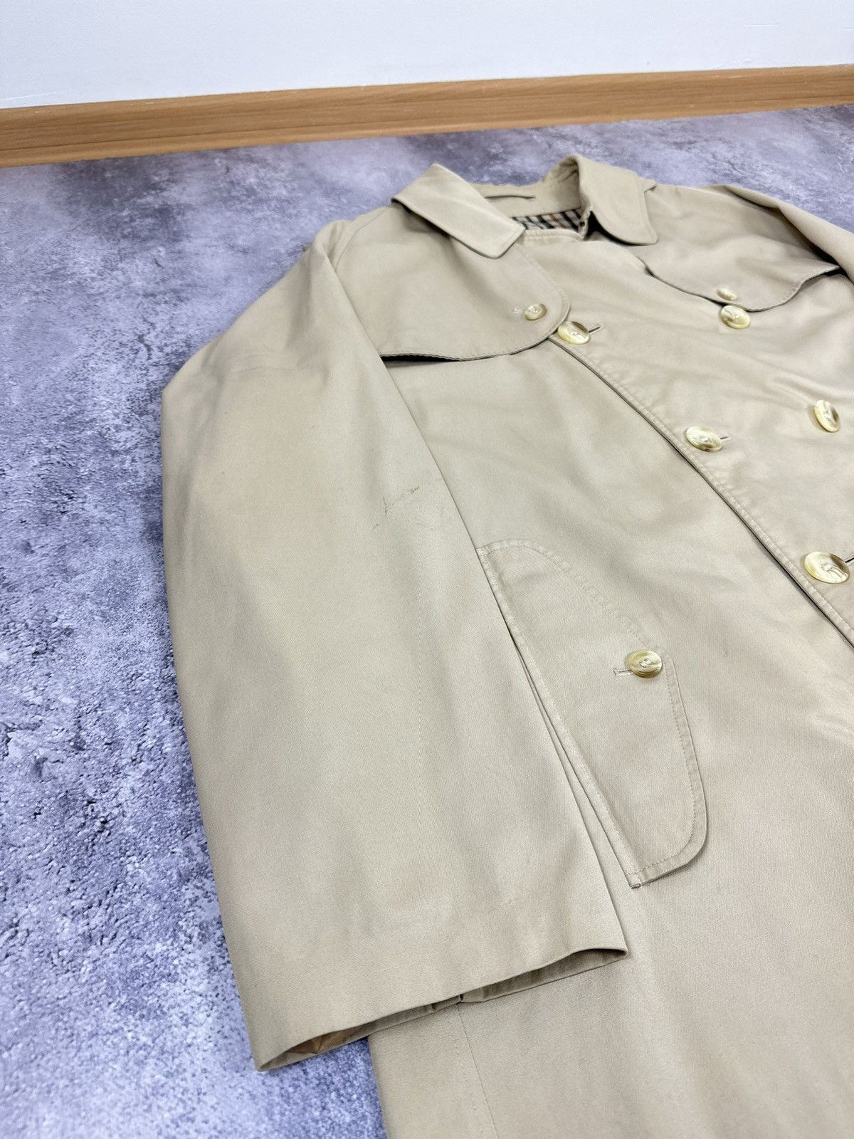 DAKS Vintage Daks London Luxury Nova Check Designer Trench Coat Size US XL / EU 56 / 4 - 6 Thumbnail