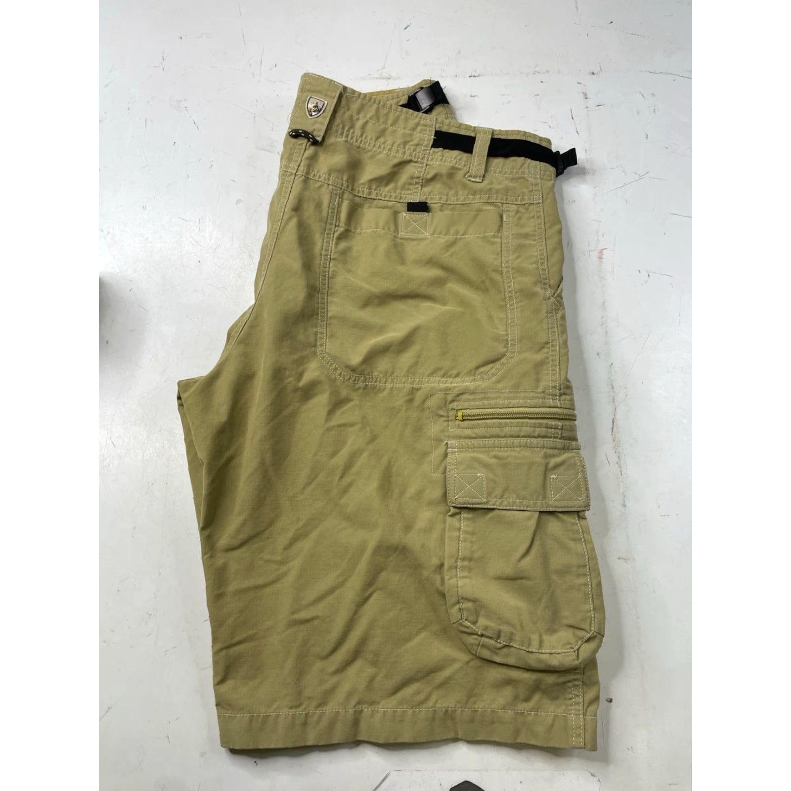 Vintage Kuhl Khaki Vintage Patina Dye Hiking Cargo Outdoors Shorts 12” Mens Size Large Size US 33 - 8 Thumbnail