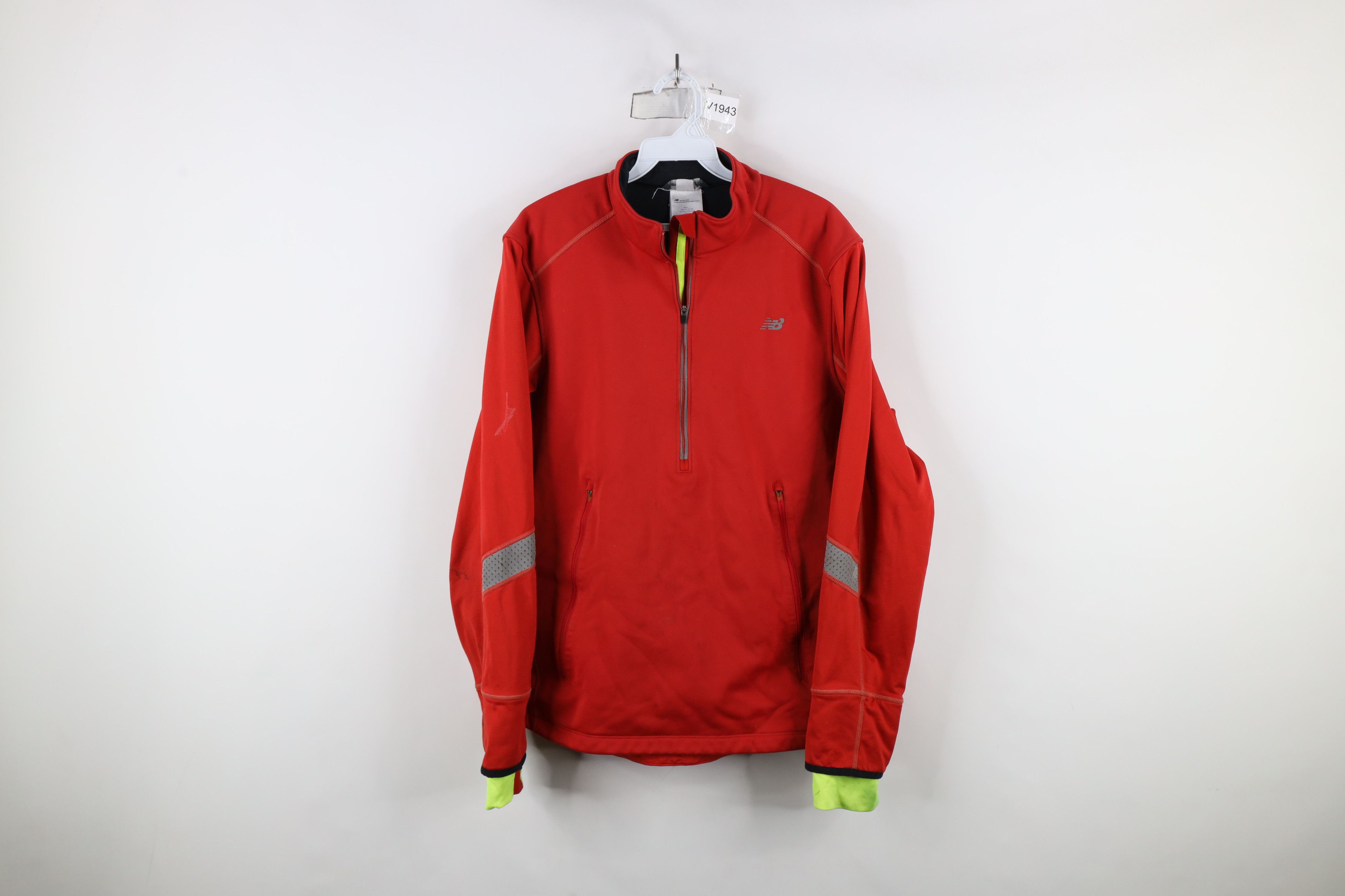 New Balance × Vintage Vintage New Balance Reflective Half Zip Pullover Jacket Red Size US L / EU 52-54 / 3 - 1 Thumbnail