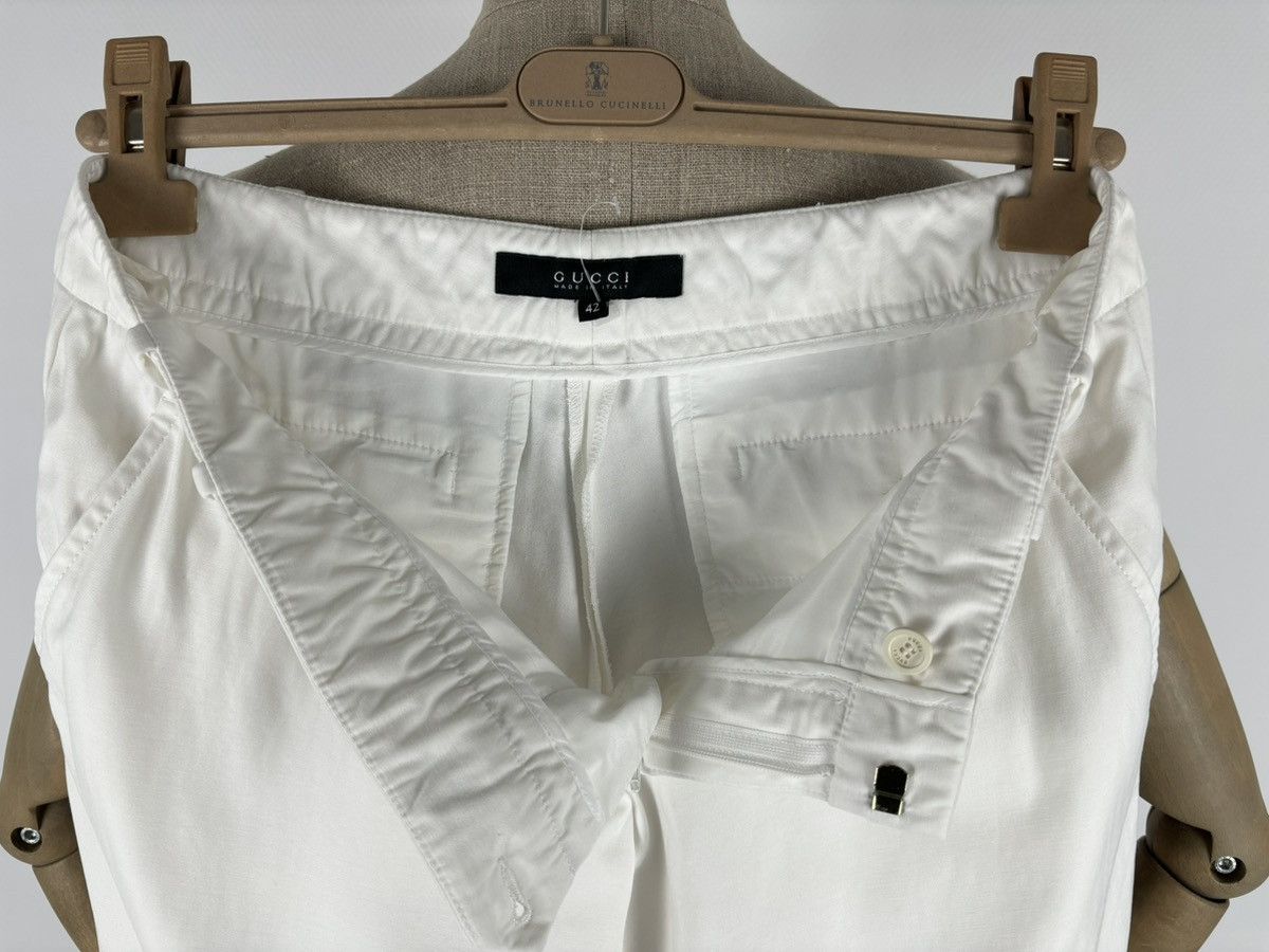 Gucci Rare Y2K TOM FORD Era Archive ITALY Off-White Straight Zip Pocket Pants Trousers Size 27" / US 4 / IT 40 - 12 Thumbnail