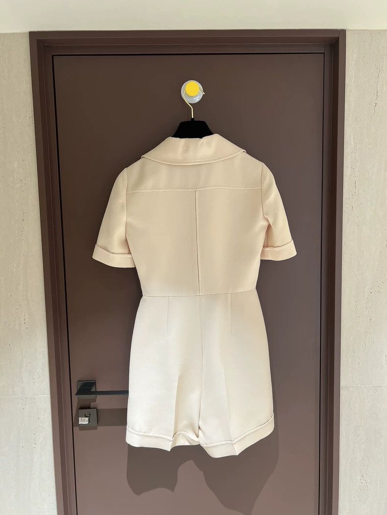Gucci Gucci Cream-colored workwear-style jumpsuit jumpsuit dress Size XS / US 0-2 / IT 36-38 - 2 Thumbnail