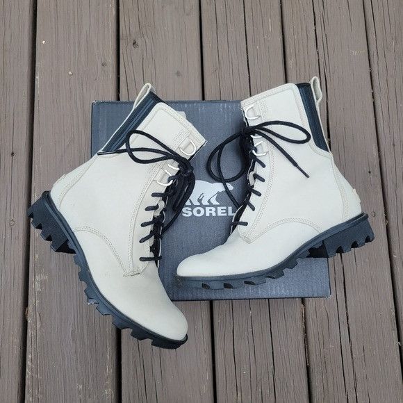 SOREL Sorel Phoenix Fawn Off White Nubuck Suede Leather Lace-up Co Size US 7 / IT 37 - 3 Thumbnail