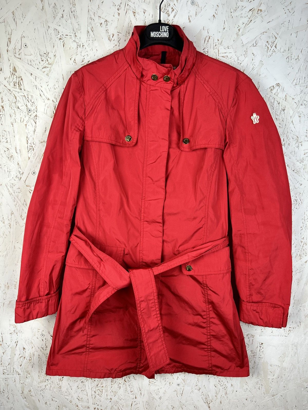 Moncler Moncler Red Rain Jacket Nylon Coat Size 4 Size L / US 10 / IT 46 - 1 Thumbnail