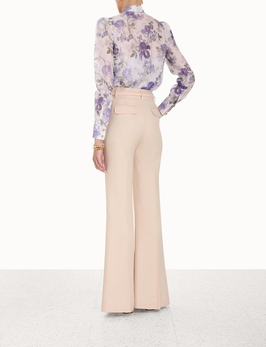 Zimmermann oc11z0425 Lyrical Wide Leg Pant in Light Pink Size 27" / US 4 / IT 40 - 4 Thumbnail