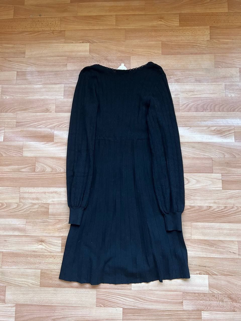 Sezane SEZANE PARIS RARE BLACK VISCOSE SOLID EVENING MID DRESS SZ L Size L / US 10 / IT 46 - 9 Thumbnail